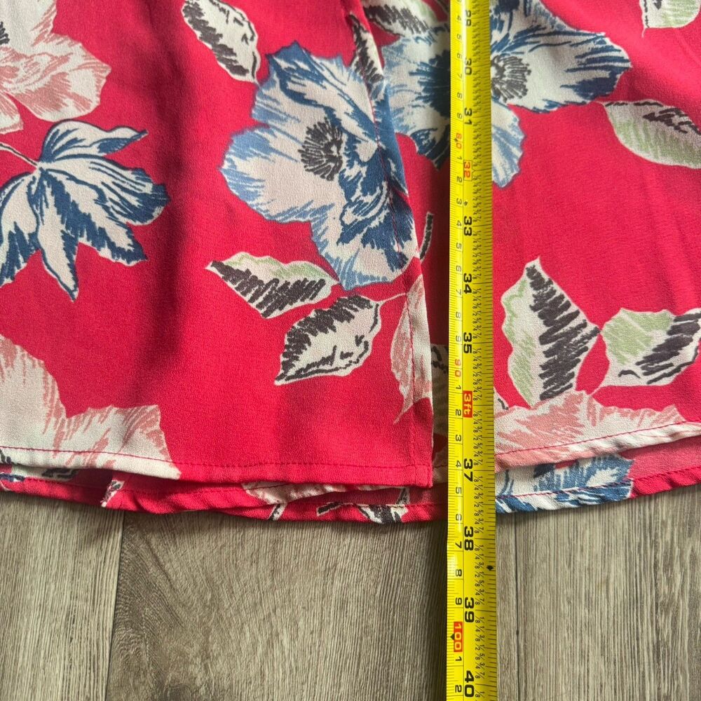 French Connection Dress Cari Size 12 Summer Floral Print Camisole Pink & Blue - Picture 8 of 14